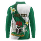 Personalised Nigeria Independence Day Long Sleeve Polo Shirt Proud Nigerian