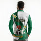 Personalised Nigeria Independence Day Long Sleeve Polo Shirt Proud Nigerian