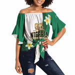 Personalised Nigeria Independence Day Off Shoulder Wrap Waist Top Proud Nigerian