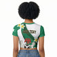 Personalised Nigeria Independence Day Raglan Cropped T shirt Proud Nigerian