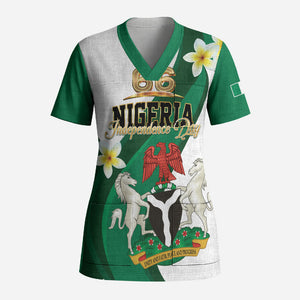 Personalised Nigeria Independence Day Scrub Top Proud Nigerian