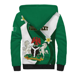 Personalised Nigeria Independence Day Sherpa Hoodie Proud Nigerian