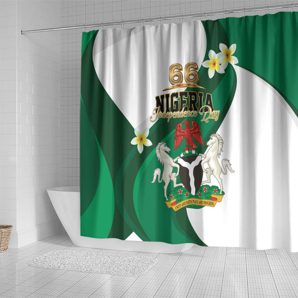 Nigeria Independence Day Shower Curtain Proud Nigerian