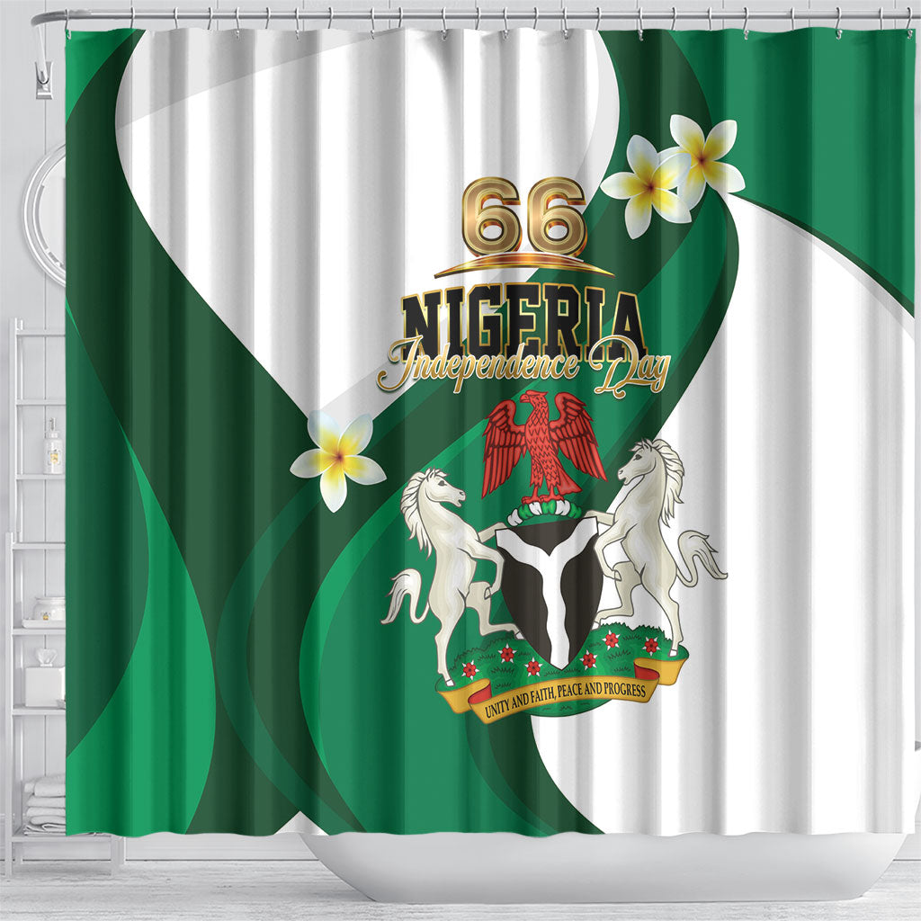 Nigeria Independence Day Shower Curtain Proud Nigerian