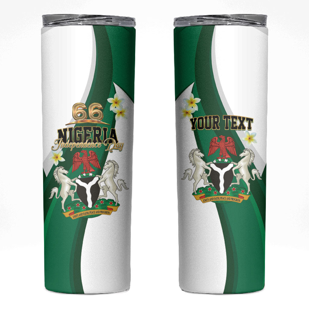 Personalised Nigeria Independence Day Skinny Tumbler Proud Nigerian