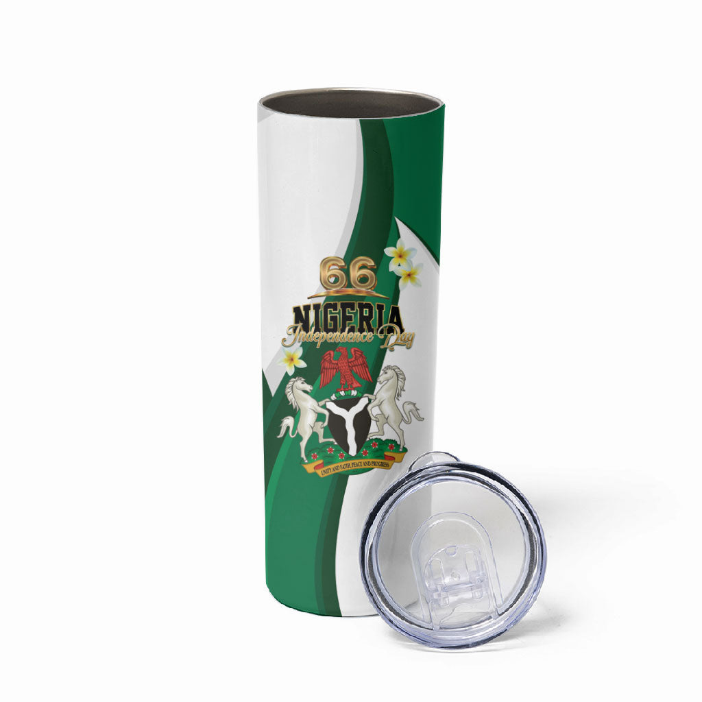 Personalised Nigeria Independence Day Skinny Tumbler Proud Nigerian