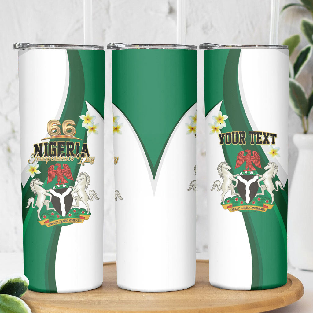 Personalised Nigeria Independence Day Skinny Tumbler Proud Nigerian