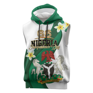 Personalised Nigeria Independence Day Sleeveless Hoodie Proud Nigerian