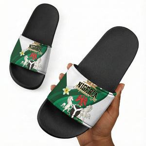 Nigeria Independence Day Slide Sandals Proud Nigerian