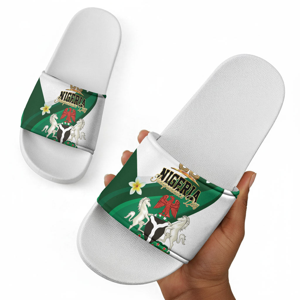 Nigeria Independence Day Slide Sandals Proud Nigerian