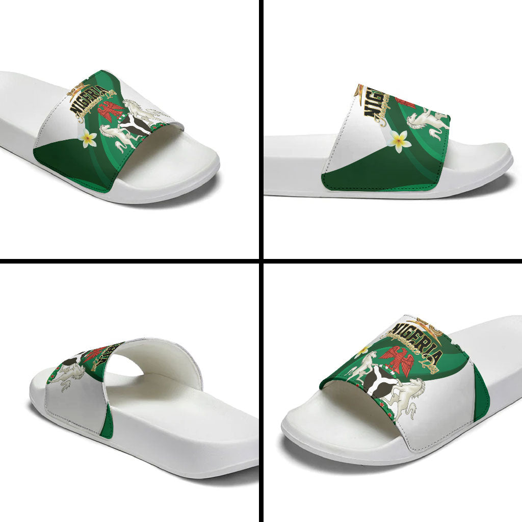 Nigeria Independence Day Slide Sandals Proud Nigerian