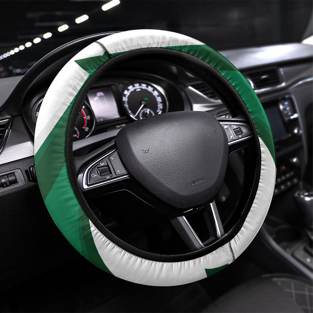 Nigeria Independence Day Steering Wheel Cover Proud Nigerian