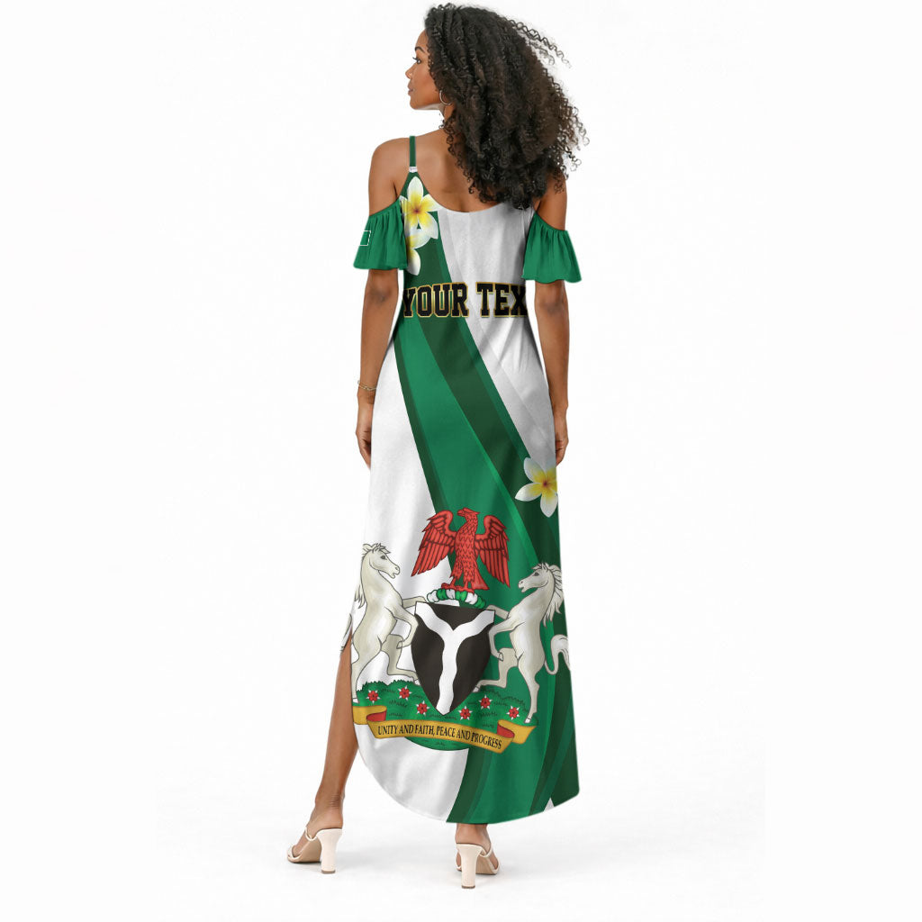 Personalised Nigeria Independence Day Summer Maxi Dress Proud Nigerian