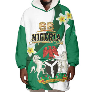 Personalised Nigeria Independence Day Wearable Blanket Hoodie Proud Nigerian