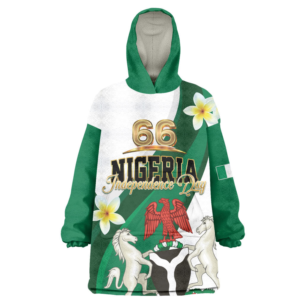 Personalised Nigeria Independence Day Wearable Blanket Hoodie Proud Nigerian