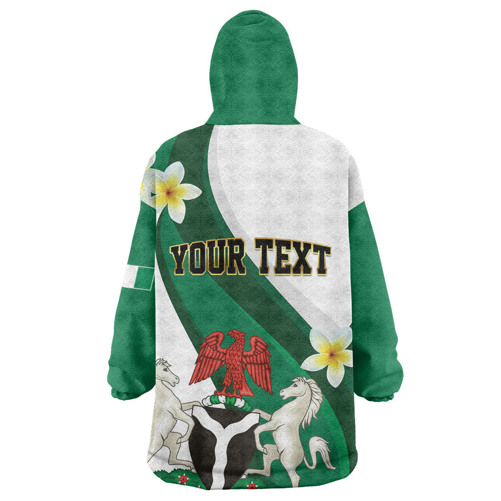 Personalised Nigeria Independence Day Wearable Blanket Hoodie Proud Nigerian