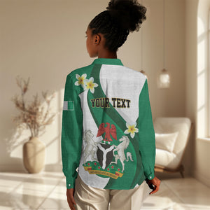 Personalised Nigeria Independence Day Women Casual Shirt Proud Nigerian