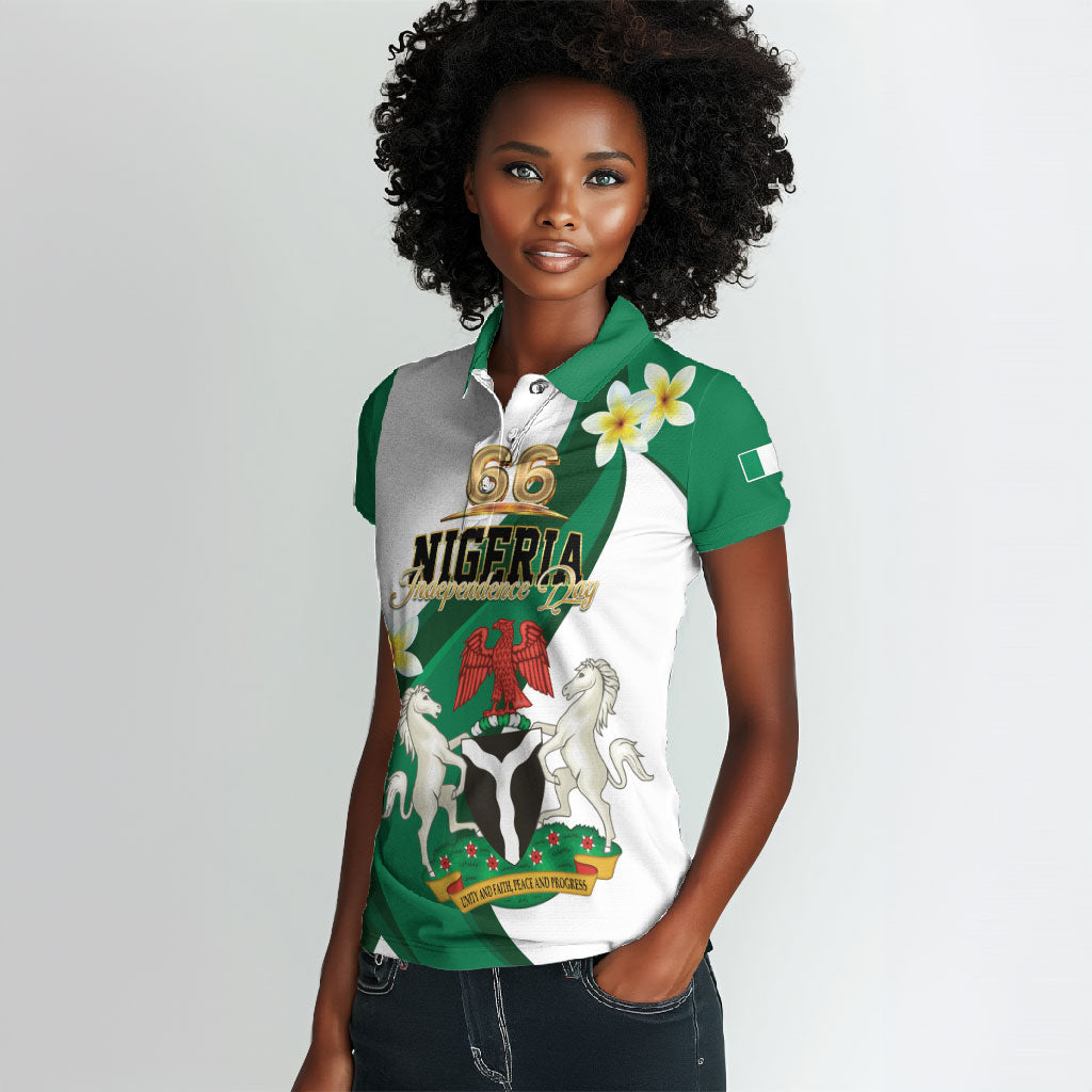 Personalised Nigeria Independence Day Women Polo Shirt Proud Nigerian