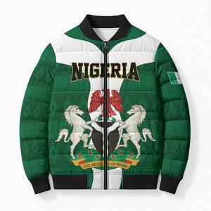 Personalised Nigeria Bomber Puffer Jacket Naija In My Heart