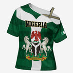 Personalised Nigeria Cross Shoulder Shirt Naija In My Heart