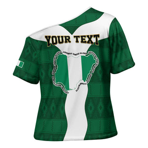 Personalised Nigeria Cross Shoulder Shirt Naija In My Heart