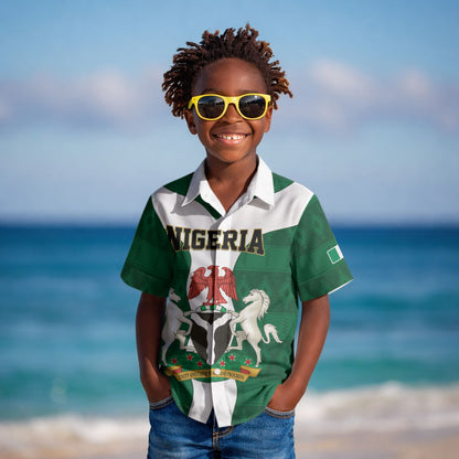 Personalised Nigeria Kid Hawaiian Shirt Naija In My Heart