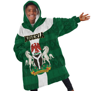 Personalised Nigeria Kid Wearable Blanket Hoodie Naija In My Heart