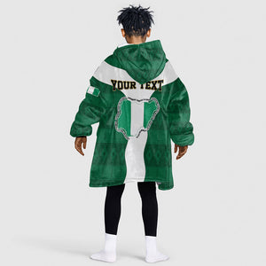 Personalised Nigeria Kid Wearable Blanket Hoodie Naija In My Heart