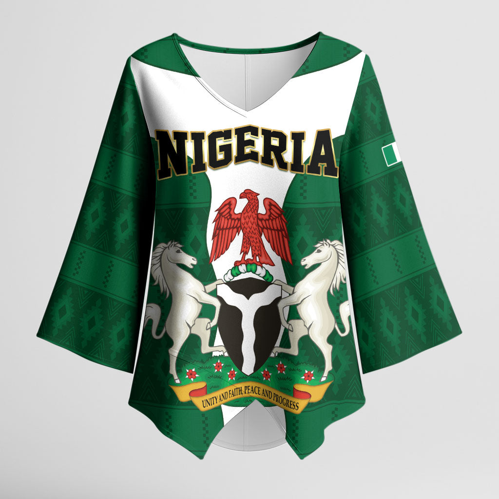 Personalised Nigeria Kimono Sleeve Blouse Naija In My Heart