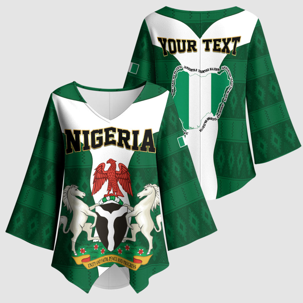 Personalised Nigeria Kimono Sleeve Blouse Naija In My Heart