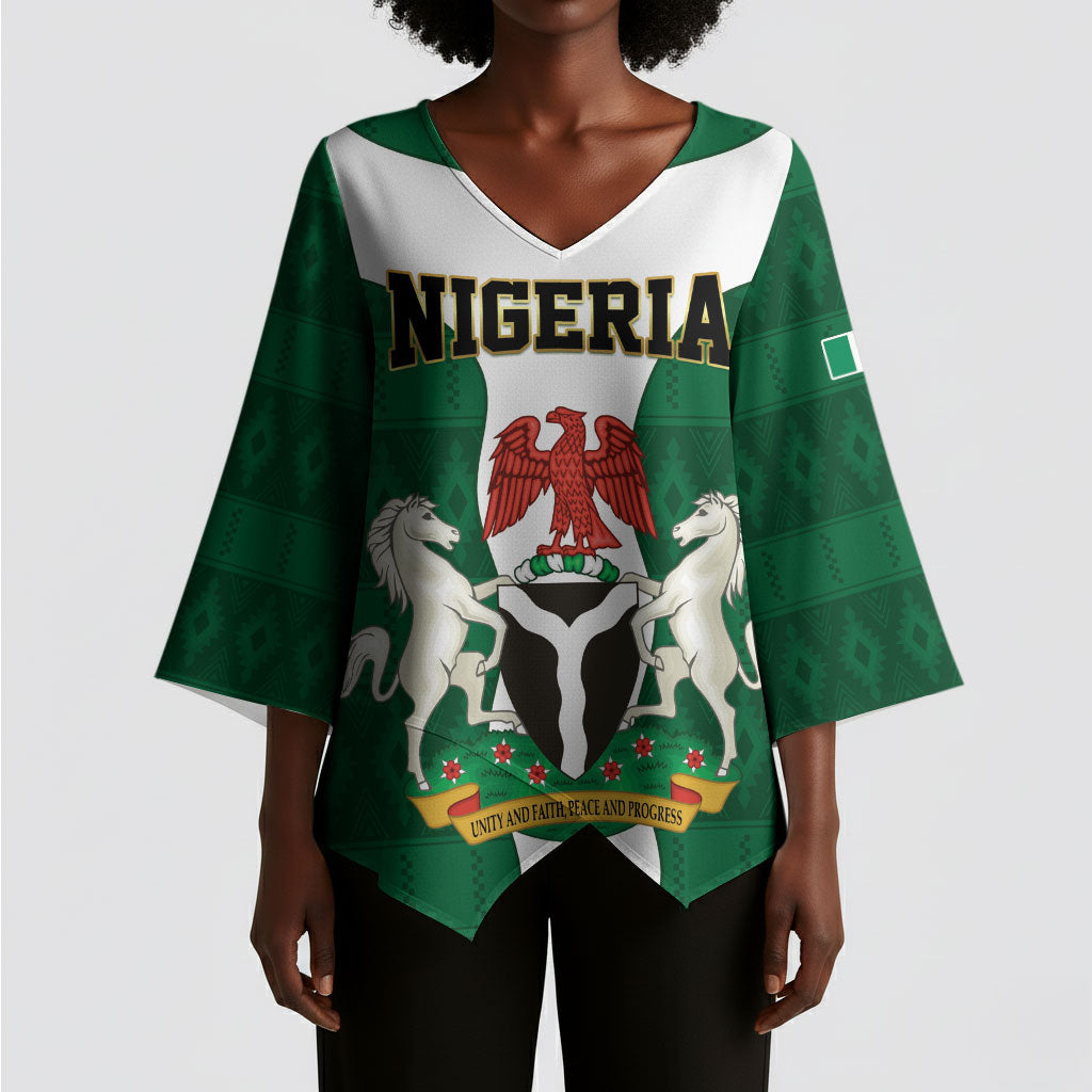 Personalised Nigeria Kimono Sleeve Blouse Naija In My Heart