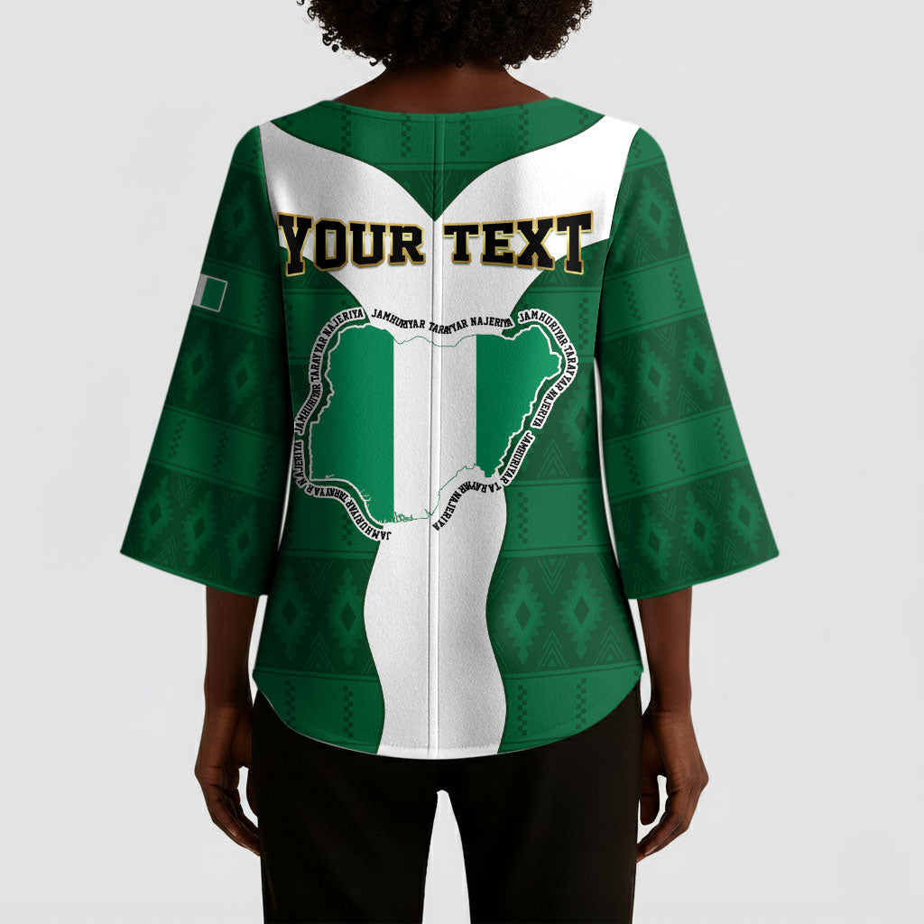Personalised Nigeria Kimono Sleeve Blouse Naija In My Heart