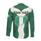 Personalised Nigeria Long Sleeve Button Shirt Naija In My Heart