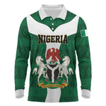 Personalised Nigeria Long Sleeve Polo Shirt Naija In My Heart