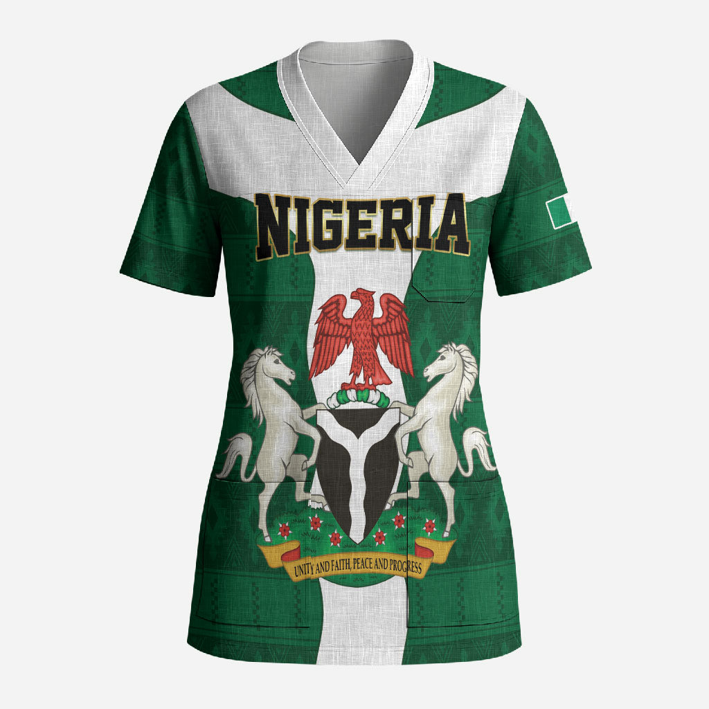 Personalised Nigeria Scrub Top Naija In My Heart