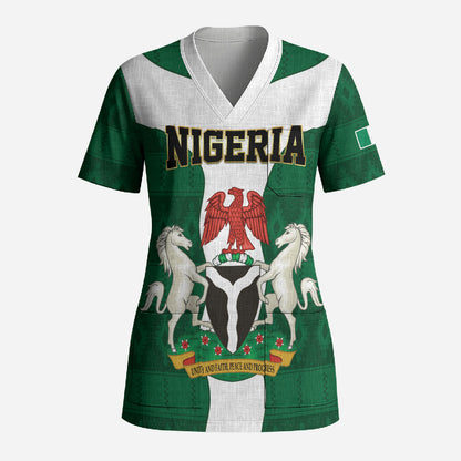 Personalised Nigeria Scrub Top Naija In My Heart
