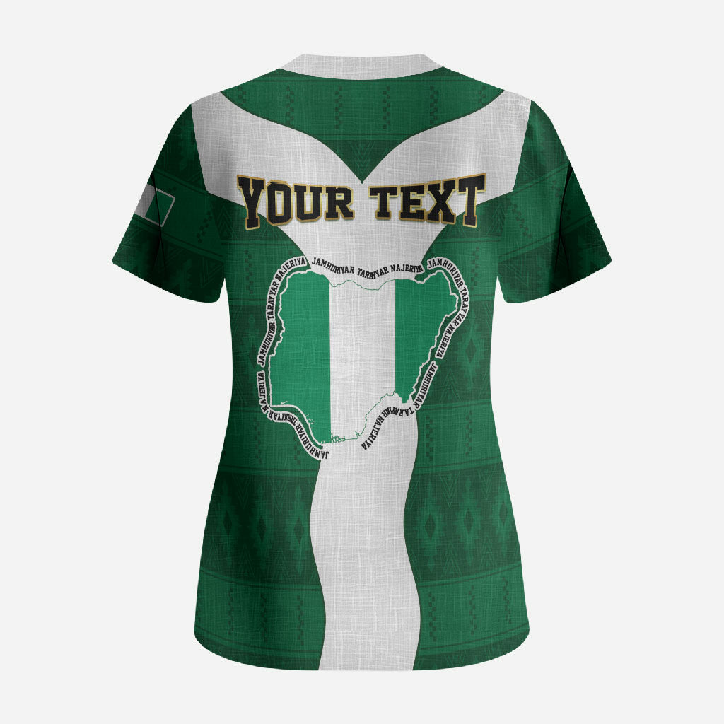 Personalised Nigeria Scrub Top Naija In My Heart