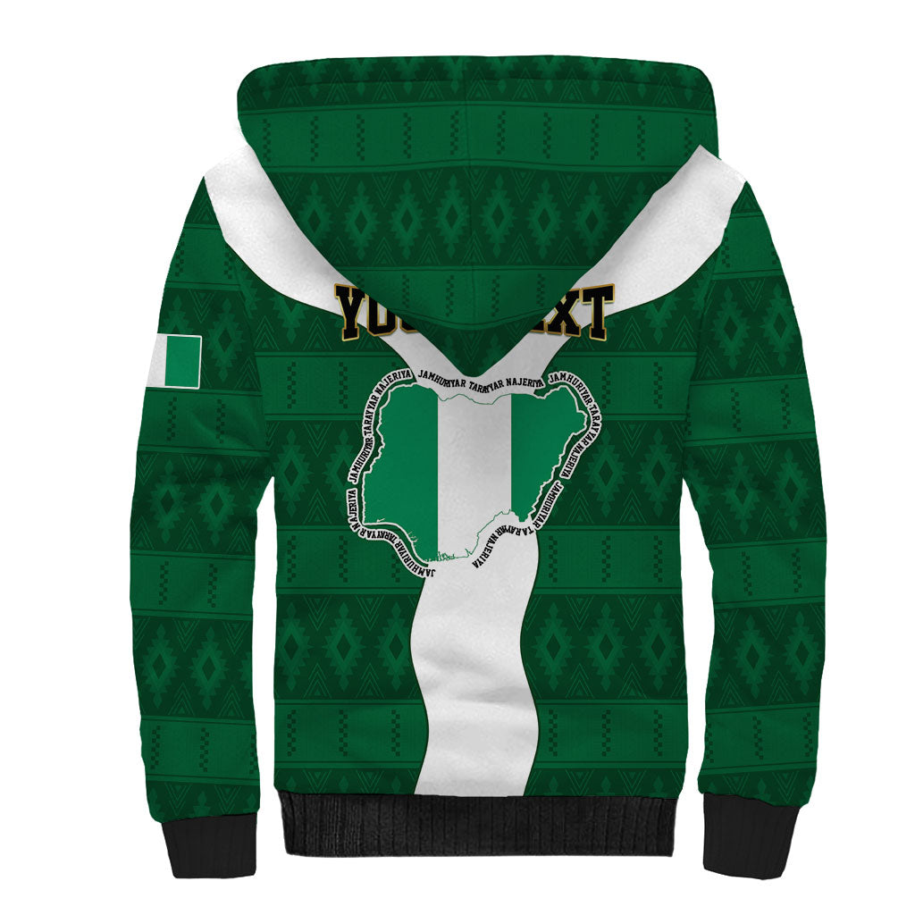 Personalised Nigeria Sherpa Hoodie Naija In My Heart