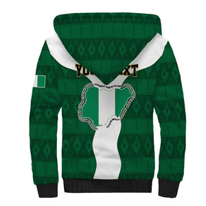 Personalised Nigeria Sherpa Hoodie Naija In My Heart