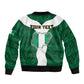 Personalised Nigeria Sleeve Zip Bomber Jacket Naija In My Heart