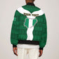 Personalised Nigeria Sleeve Zip Bomber Jacket Naija In My Heart