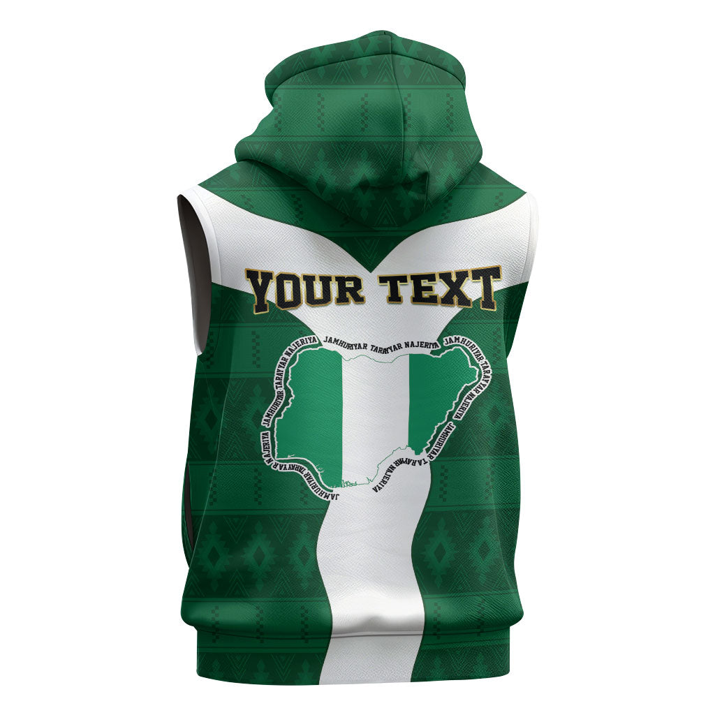 Personalised Nigeria Sleeveless Hoodie Naija In My Heart