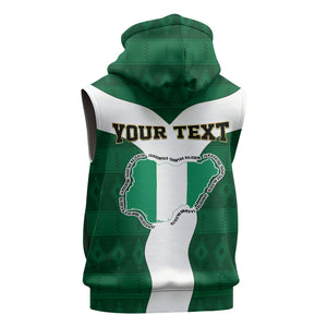 Personalised Nigeria Sleeveless Hoodie Naija In My Heart