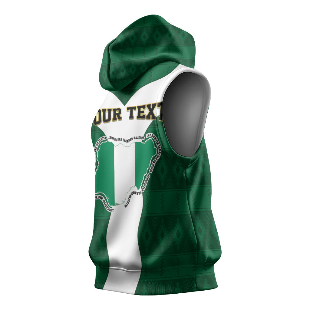 Personalised Nigeria Sleeveless Hoodie Naija In My Heart
