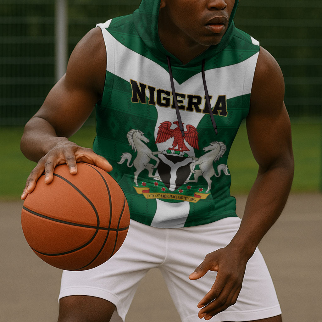 Personalised Nigeria Sleeveless Hoodie Naija In My Heart