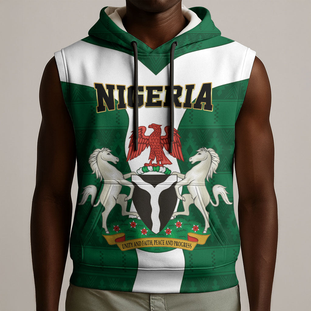 Personalised Nigeria Sleeveless Hoodie Naija In My Heart