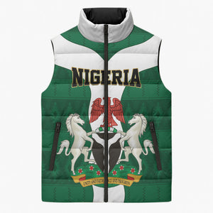 Personalised Nigeria Sleeveless Puffer Jacket Naija In My Heart