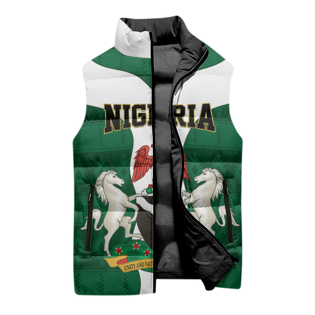 Personalised Nigeria Sleeveless Puffer Jacket Naija In My Heart