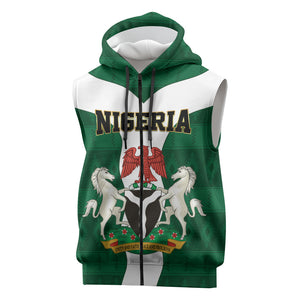 Personalised Nigeria Sleeveless Zip Hoodie Naija In My Heart