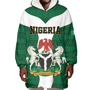 Personalised Nigeria Wearable Blanket Hoodie Naija In My Heart
